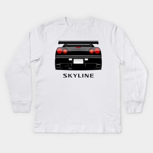 JDM Skyline R34 Kids Long Sleeve T-Shirt